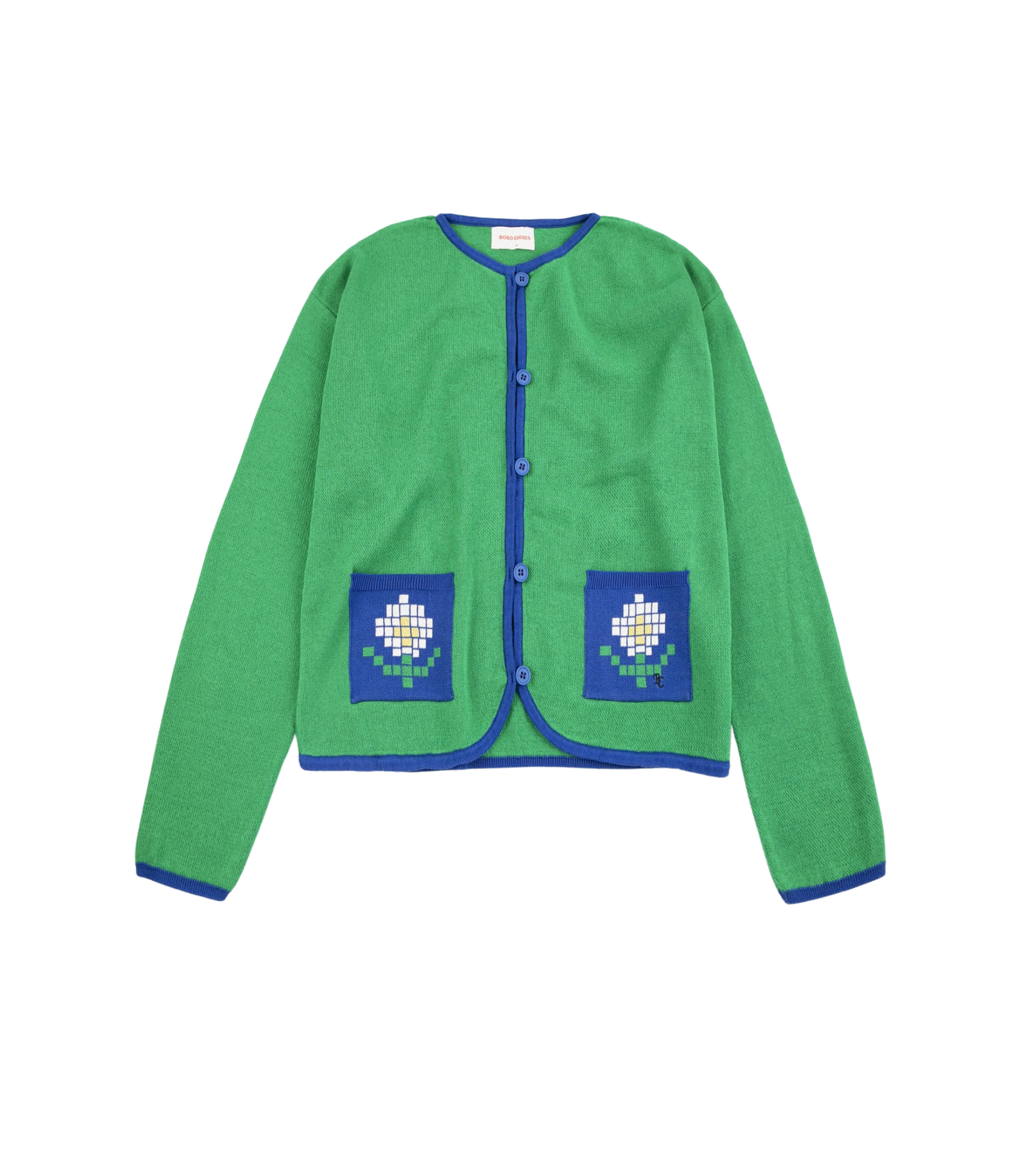 BOBO CHOSES Pixel Daisy fine cotton cardigan