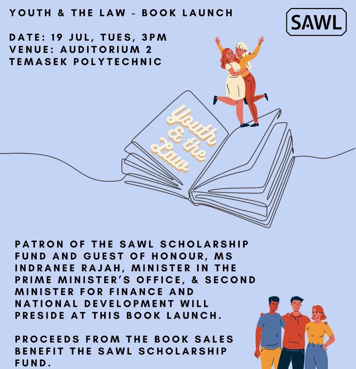 Join us in our upcoming book launch of Youth &amp; The Law! - Registration in next post!