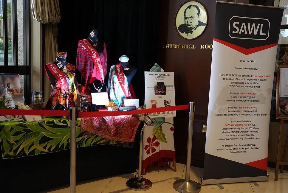 Our first #SAWL social event, post Covid, to raise funds for the #SAWLScholarshipFund
through the sale of Singapore Shawls and our own publication of the book &ldquo;Youth and The Law&rdquo;.