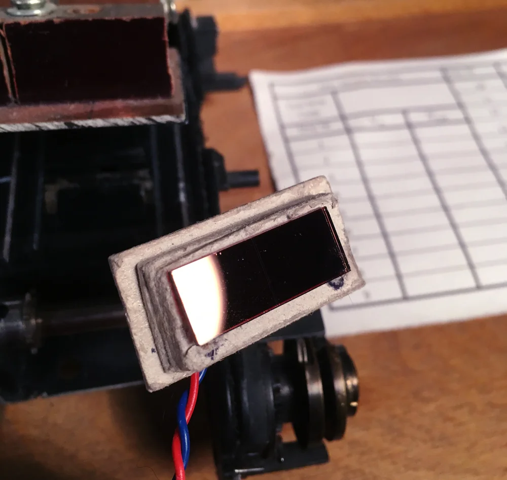  …at its heart, a solar cell from a calculator… 