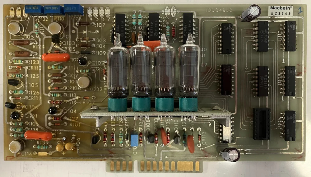 1. Display and ADC PCBA (note cute numitrons)