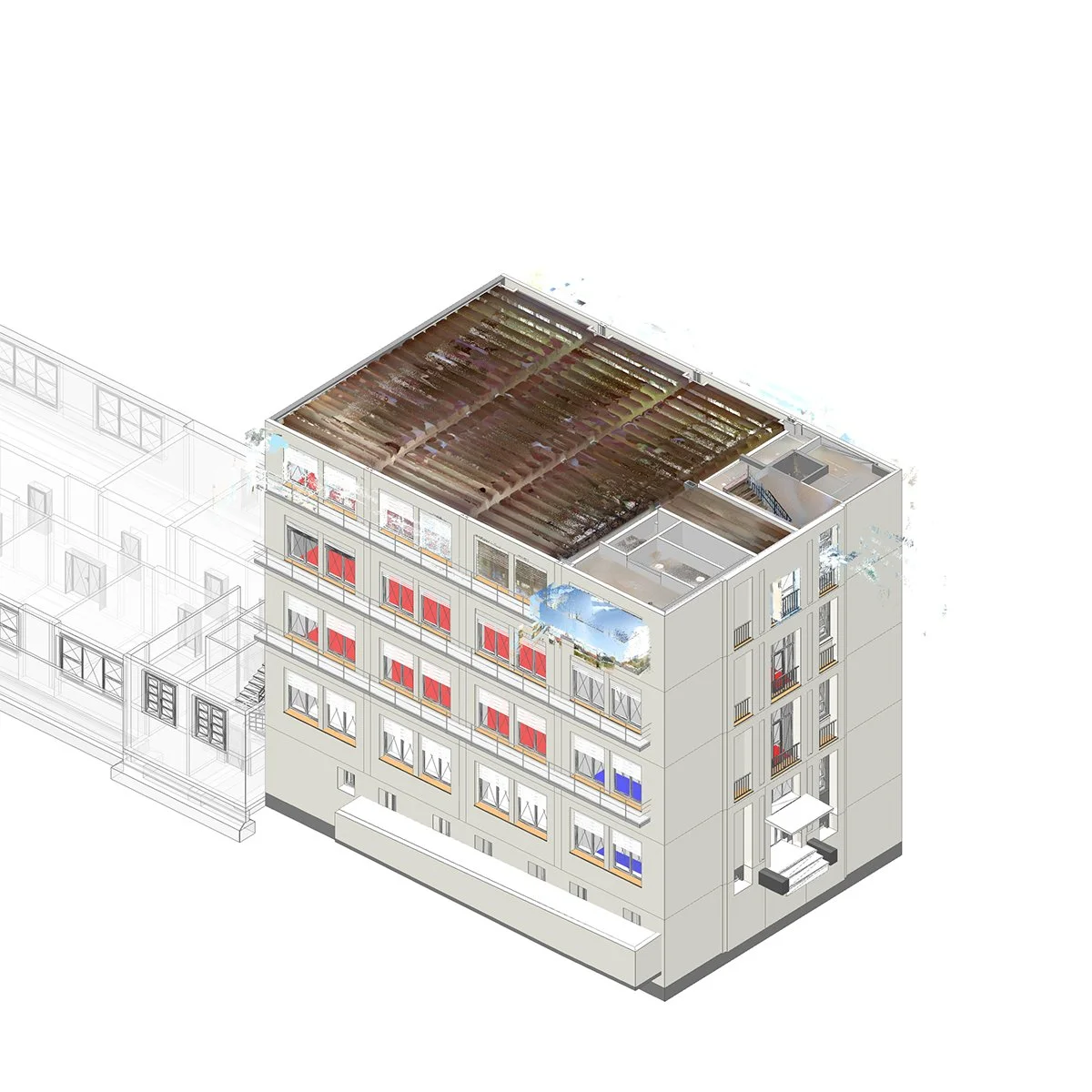  Punktwolke + Modell OG3 