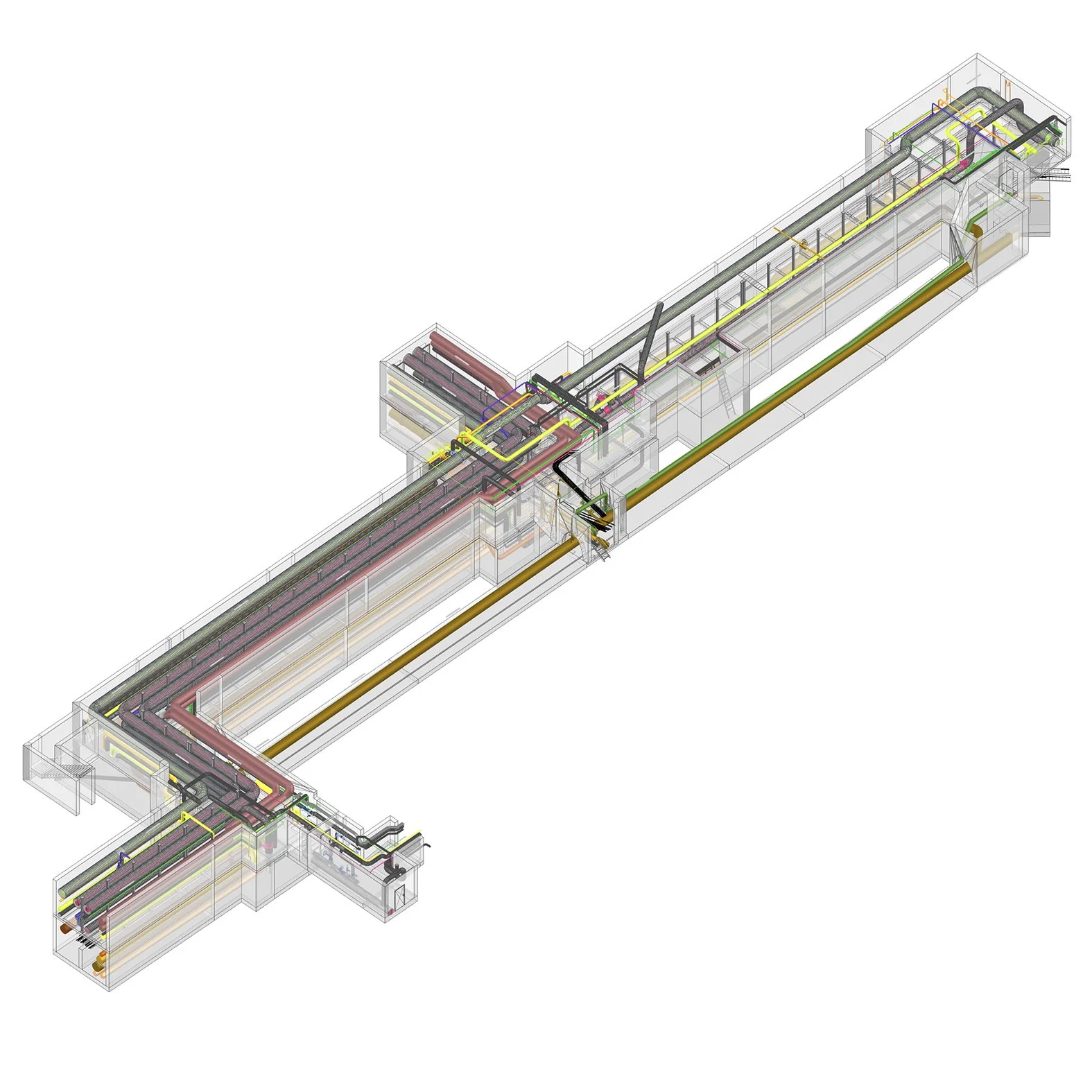  Gebäudemodell + Rohrleitungen Sektor C2 