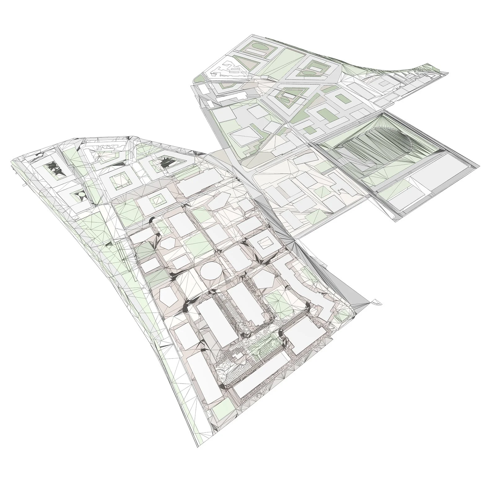  Wege, Vegetationsflächen 