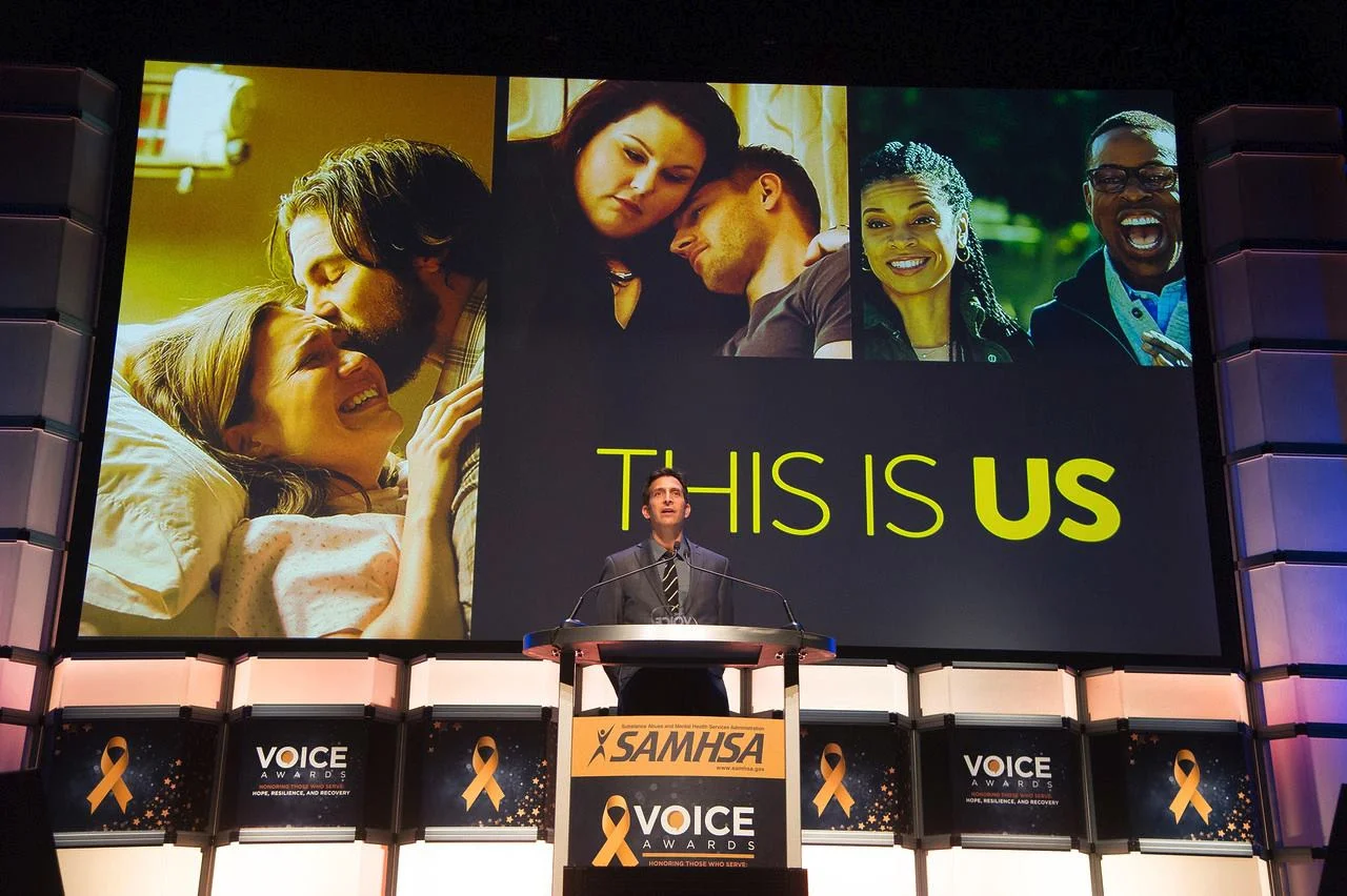 Wolfson as judge and presenter at the annual Voice Awards