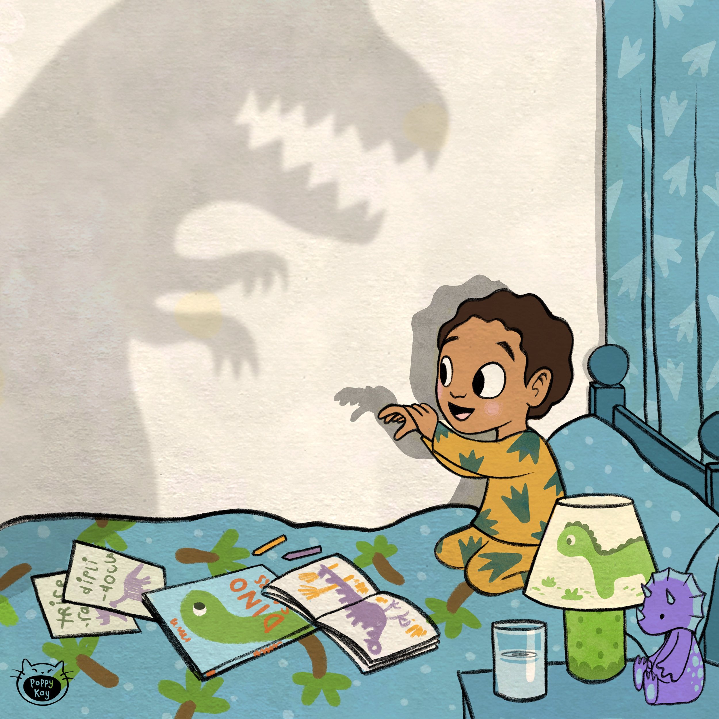 Dinosaur Bedtime - based on a drawing by Tim Budgen