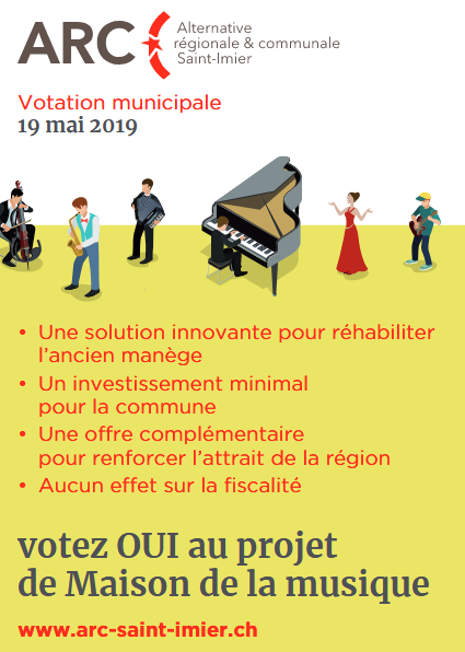   OUI à la Maison de la musique - votation municipale du 19 mai 2019
