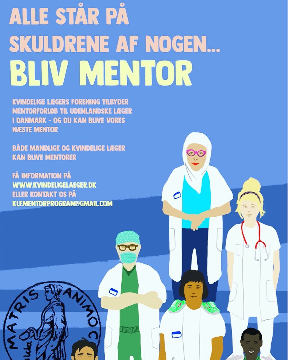 Har set vores nye plakat? Bliv vores næste mentor — Kvindelige Lægers Forening