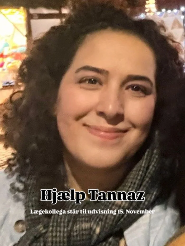 L&AElig;GEKOLLEGA ST&Aring;R TIL UDVISNING DEN 15. NOVEMBER! DEL, DEL, DEL!

Her er hendes historie:

Mit navn er Tannaz Shooshtarizadeh, og jeg er uddannet l&aelig;ge fra Iran med 15 &aring;rs klinisk erfaring inden for almen praksis, akut-, medicin