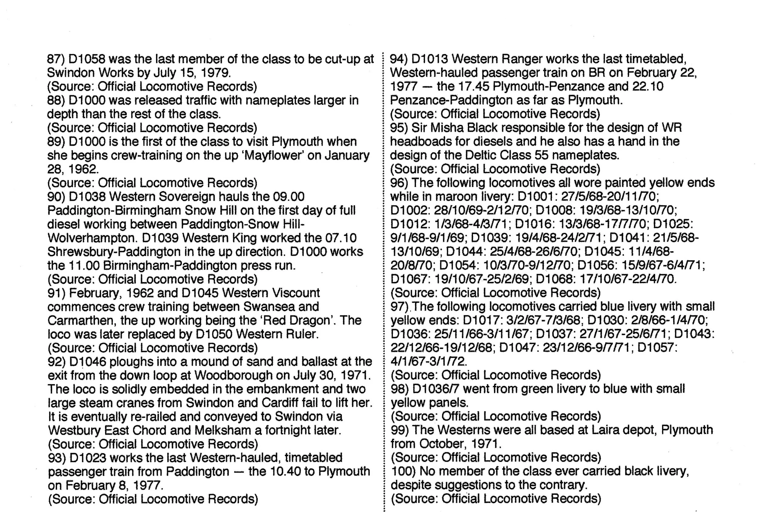Additional notes: 100) See Western Chronicles book D1000 for image.