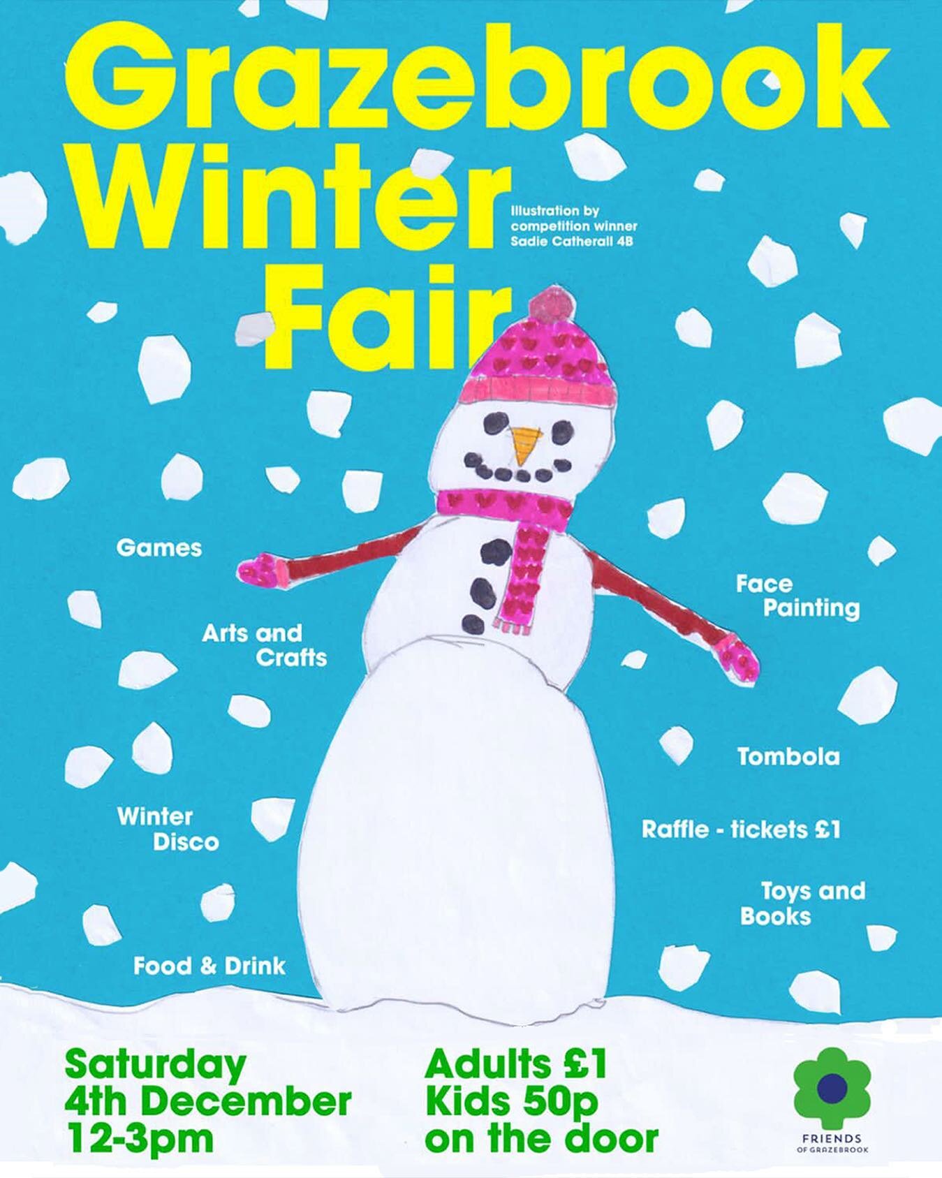 Huge congratulations to Sadie from 4B whose fantastic Snowman design features on our Winter Fair poster! (And big thanks to @yeonju_yang_ for creating the poster). We hope to see you all at the fair on Saturday 4th December! ⛄️ ⛄️ ⛄️