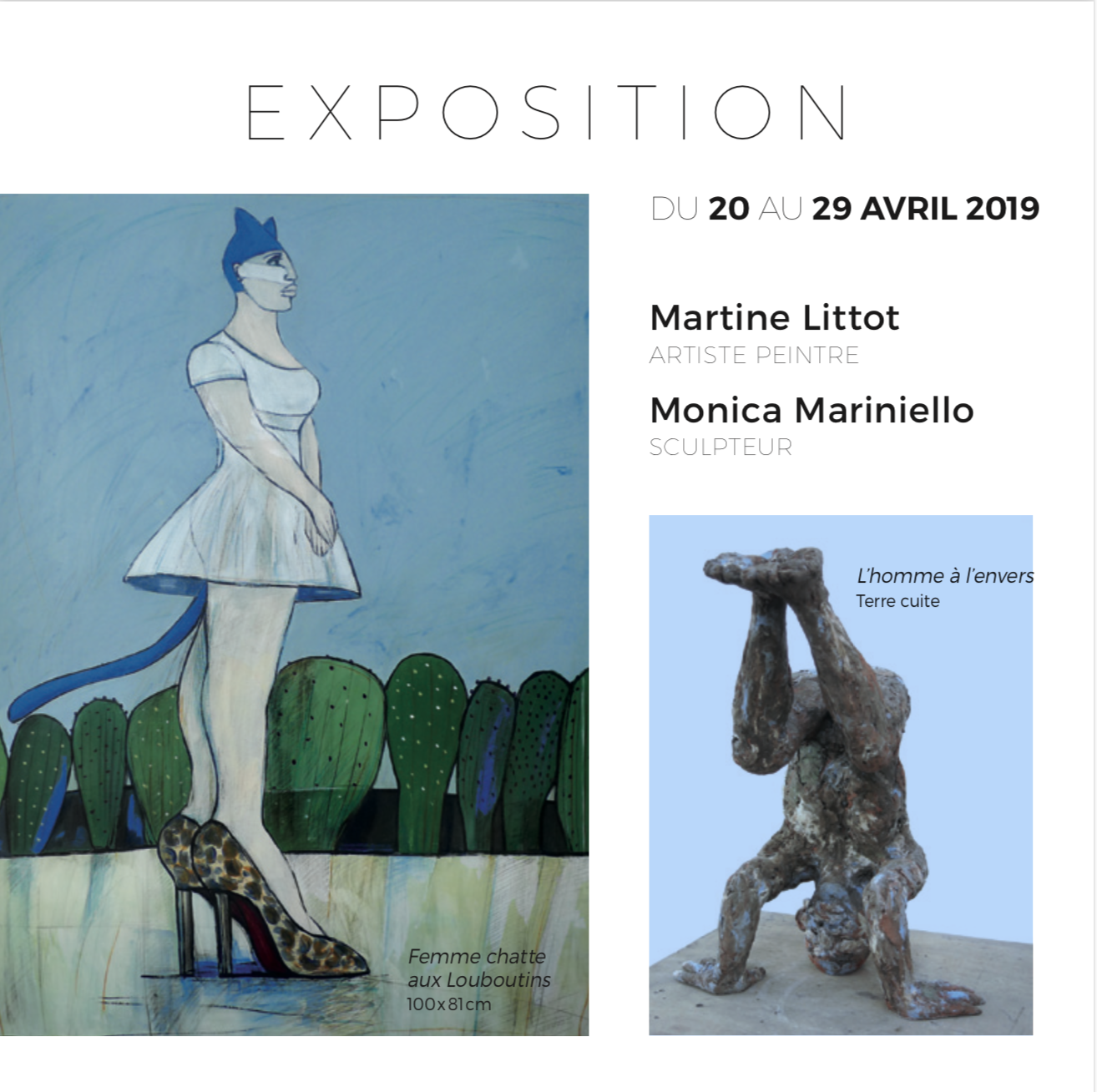 Exposition de Mariniello et Littot à partir du week-end de Pâques!