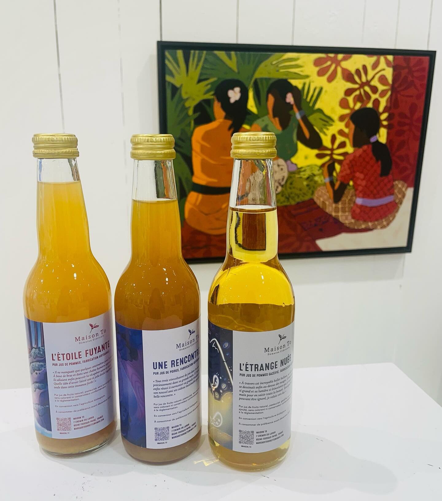 Les d&eacute;licieux jus de pommes et poires de la @maison_to accompagneront une nouvelle fois les &eacute;v&eacute;nements de la galerie cette ann&eacute;e! 
Merci @maison_to et sa jeune et dynamique viticultrice Margaux TOURETTE! 
Rendez-vous le sa