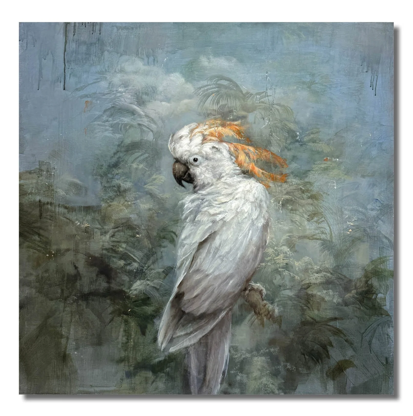 VENDU - Cacatoès - 100 x 100 cm