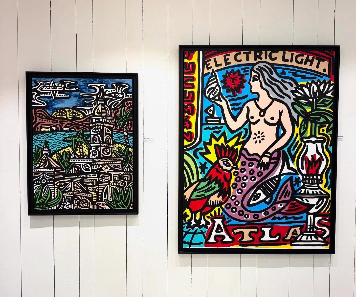 Nouvel accrochage de notre artiste invit&eacute; de l&rsquo;&eacute;t&eacute;, @mascarade_artist ! 
.
&Agrave; d&eacute;couvrir de toute urgence&hellip; la galerie est ouverte tous les jours sur juillet-ao&ucirc;t! 
.
#galerieglineur #galeriedart #ga