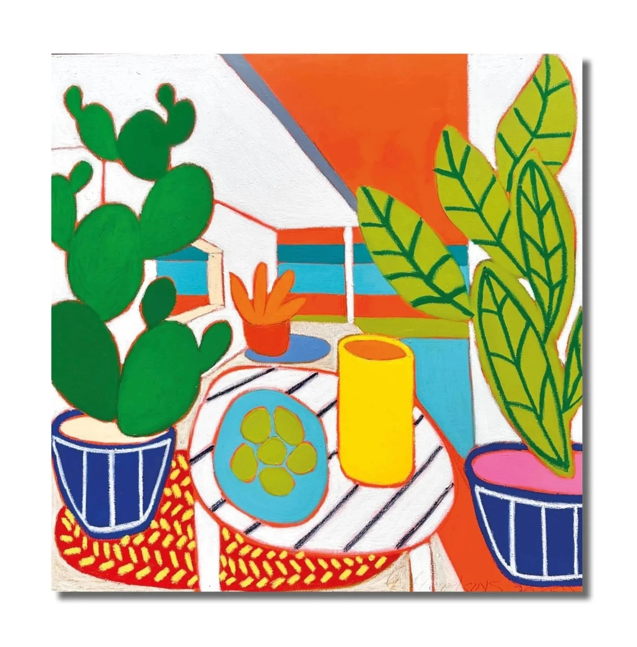 Terrace with a view - 100 x 100 cm