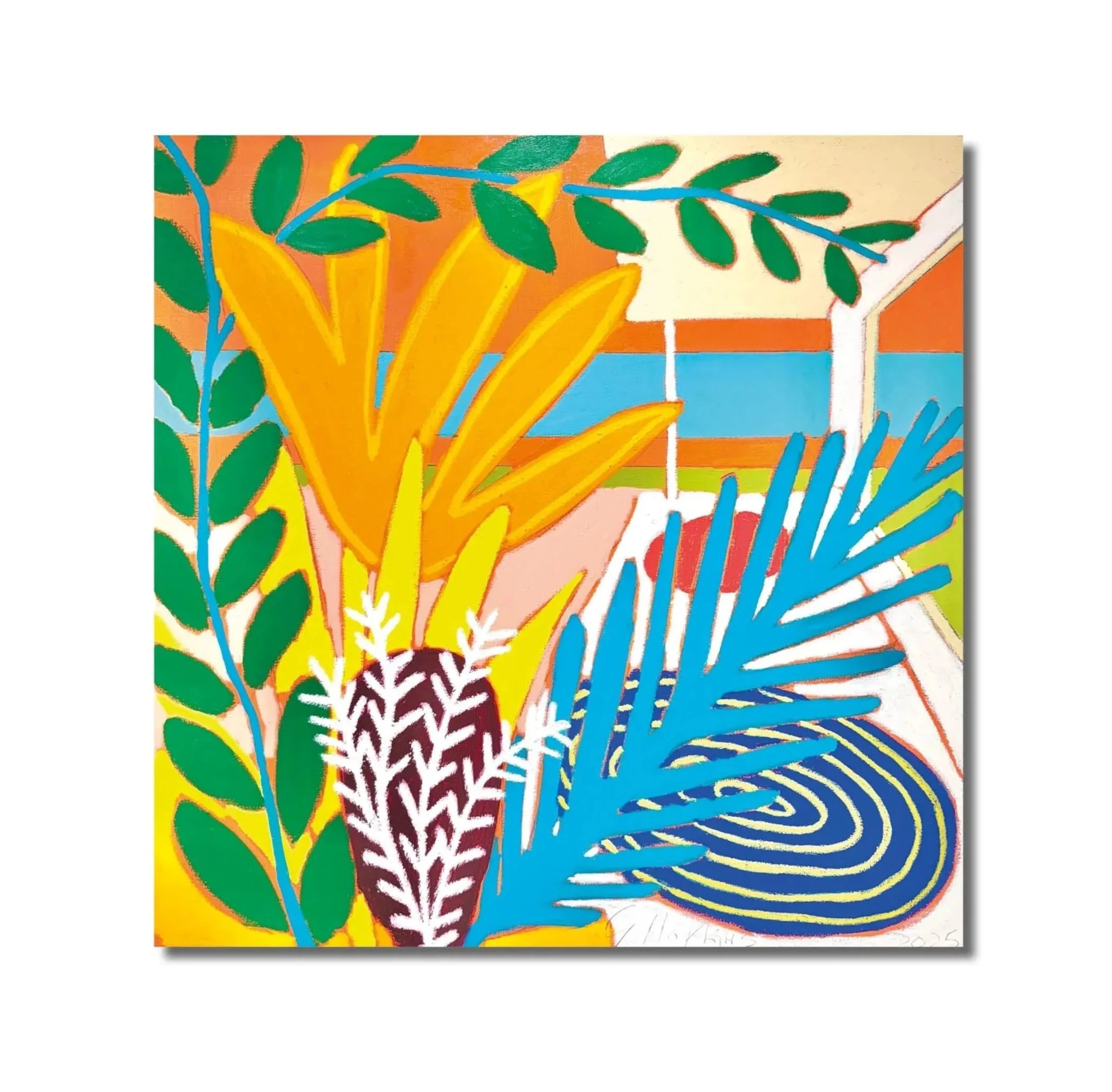 Over grown terrace view - 100 x 100 cm