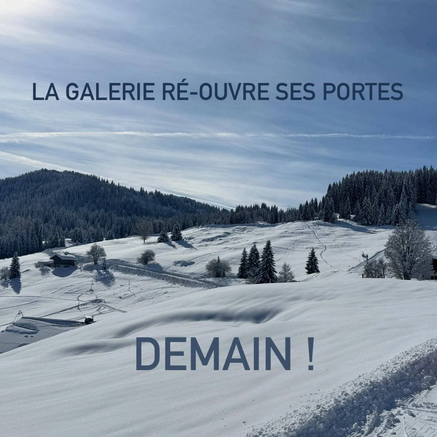 Fini les vacances! 
.
La galerie r&eacute;-ouvre ses portes pour une nouvelle saison et nous aurons le plaisir de vous accueillir d&egrave;s demain &agrave; St Martin! 
. 
Pendant les vacances de f&eacute;vrier, ouverture du mercredi au dimanche de 1