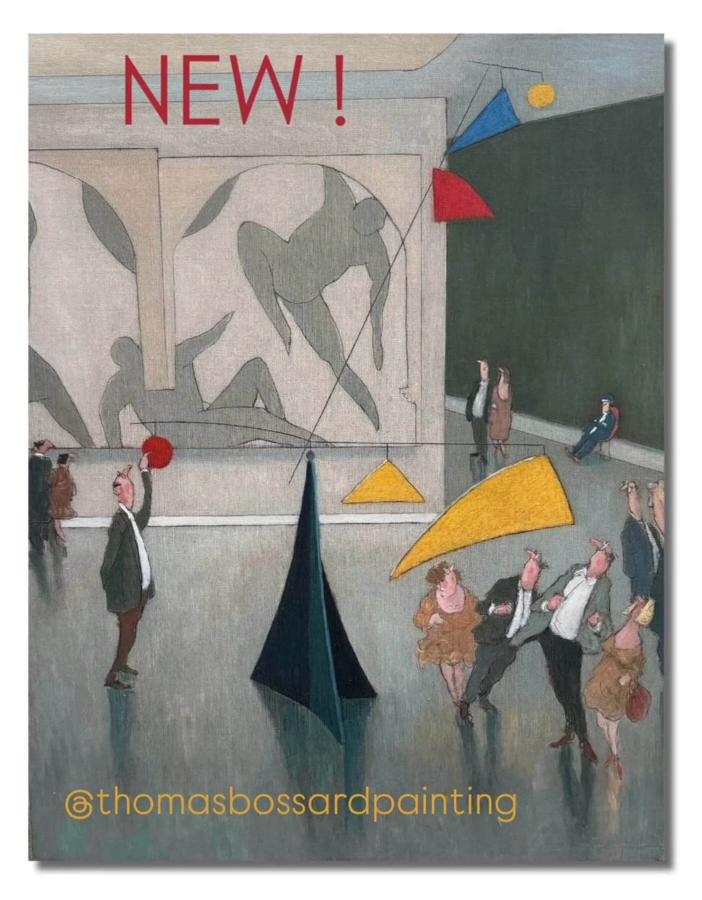 Pour commencer joyeusement cette nouvelle saison, la galerie accueille 2 nouvelles toiles de @thomasbossardpainting ! 
.
Il poursuit la s&eacute;rie des mus&eacute;es et ses clins d&rsquo;&oelig;il aux grands artistes contemporains, avec le m&ecirc;m