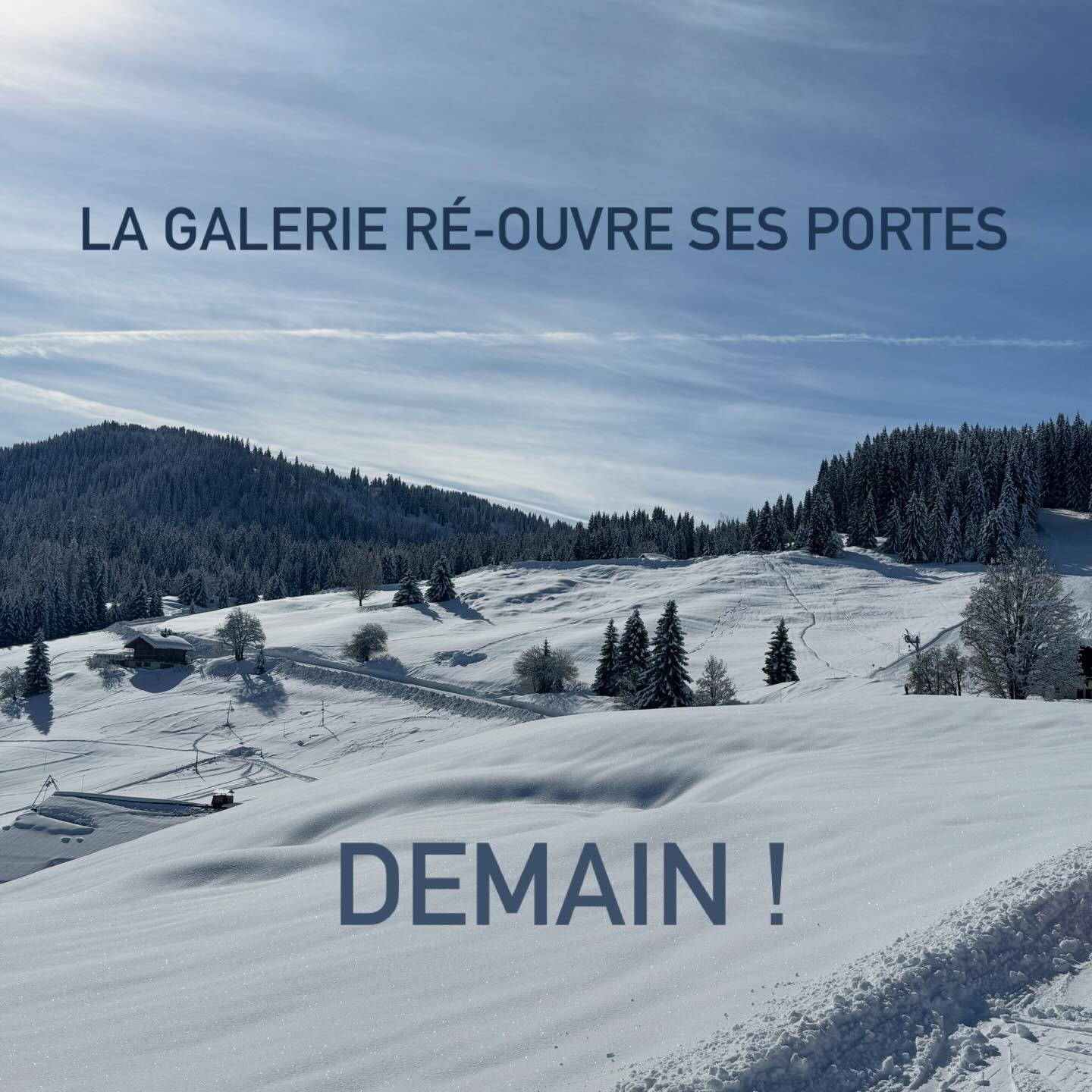 Fini les vacances! 
.
La galerie r&eacute;-ouvre ses portes pour une nouvelle saison et nous aurons le plaisir de vous accueillir d&egrave;s demain &agrave; St Martin! 
. 
Pendant les vacances de f&eacute;vrier, ouverture du mercredi au dimanche de 1