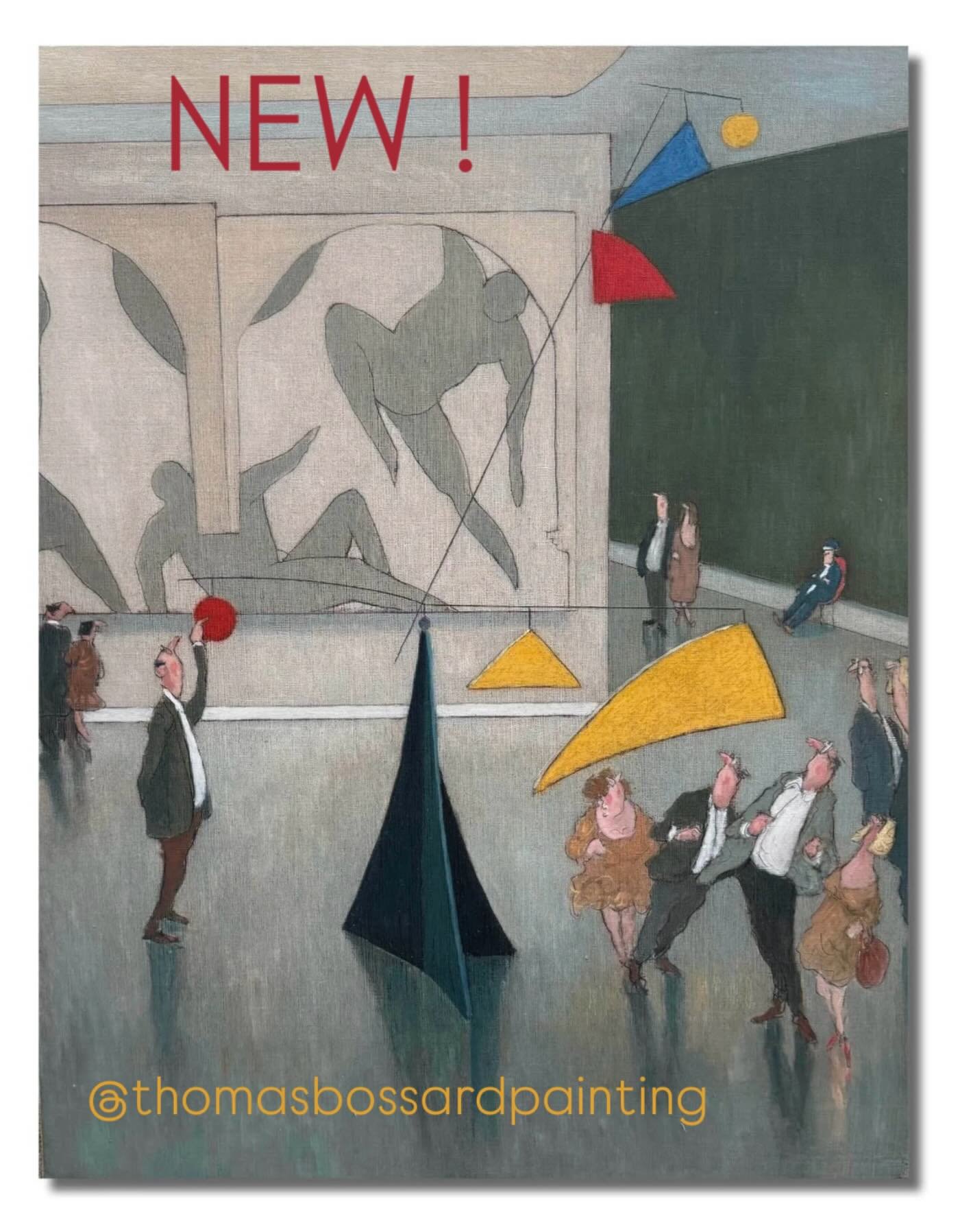 Pour commencer joyeusement cette nouvelle saison, la galerie accueille 2 nouvelles toiles de @thomasbossardpainting ! 
.
Il poursuit la s&eacute;rie des mus&eacute;es et ses clins d&rsquo;&oelig;il aux grands artistes contemporains, avec le m&ecirc;m