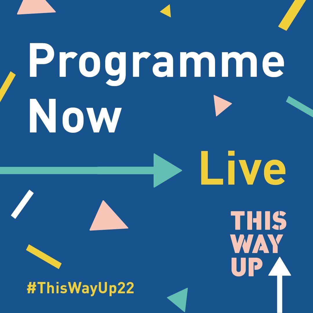It's here! The full #ThisWayUp22 programme is now live 📣

From anime to AI, two days of inspiring sessions and speakers will help us to reflect on where we are, and energise us for what's ahead.

Join us @dcadundee where we'll be: asking how we can 