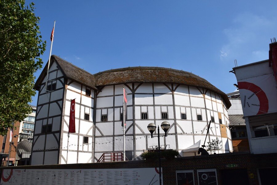 The Globe Theatre in London. It was built on the site of the original, which was burnt down in 1613.