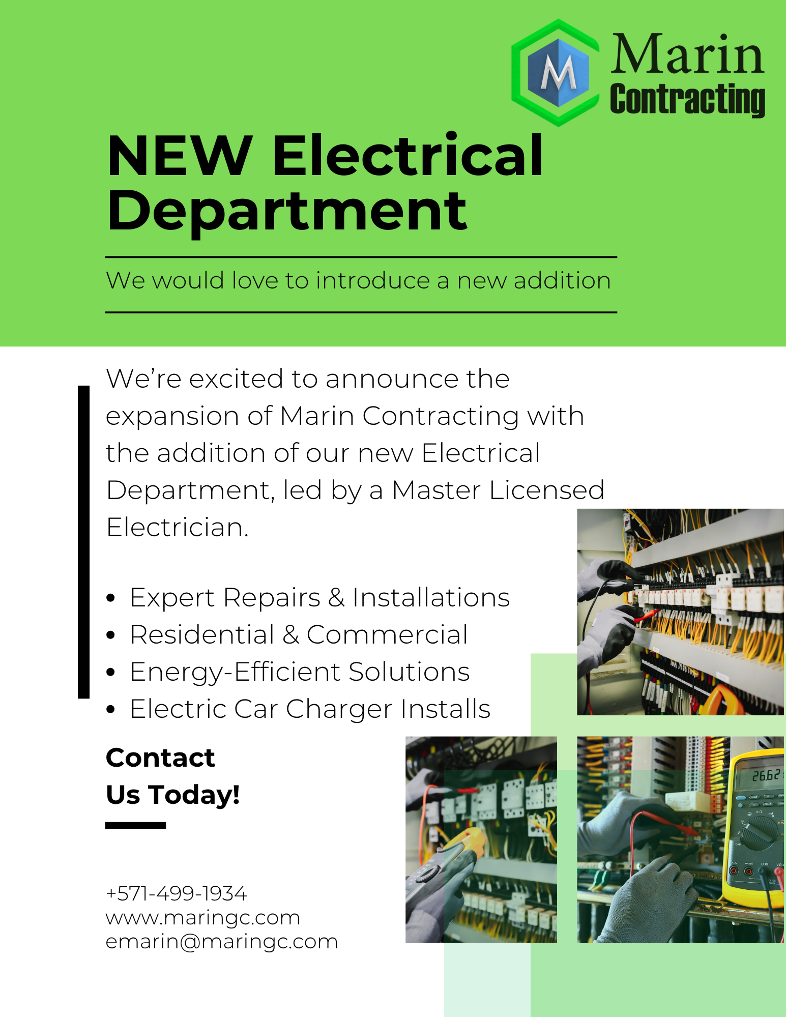 NEW Electrical Department
