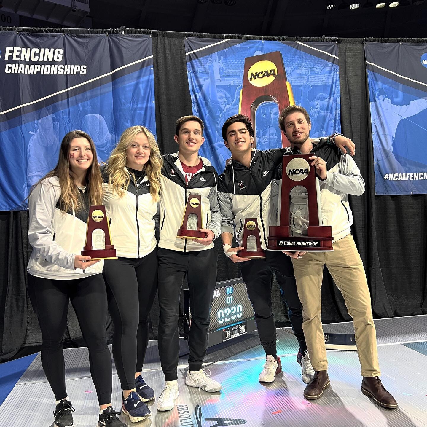 So incredibly proud of this @harvardfencing team. 

My first year in coaching and we achieved Harvard&rsquo;s first individual double gold and second place team finish. To @elizabethtartakovsky &amp; @filipd34 congratulations champs! To the team that