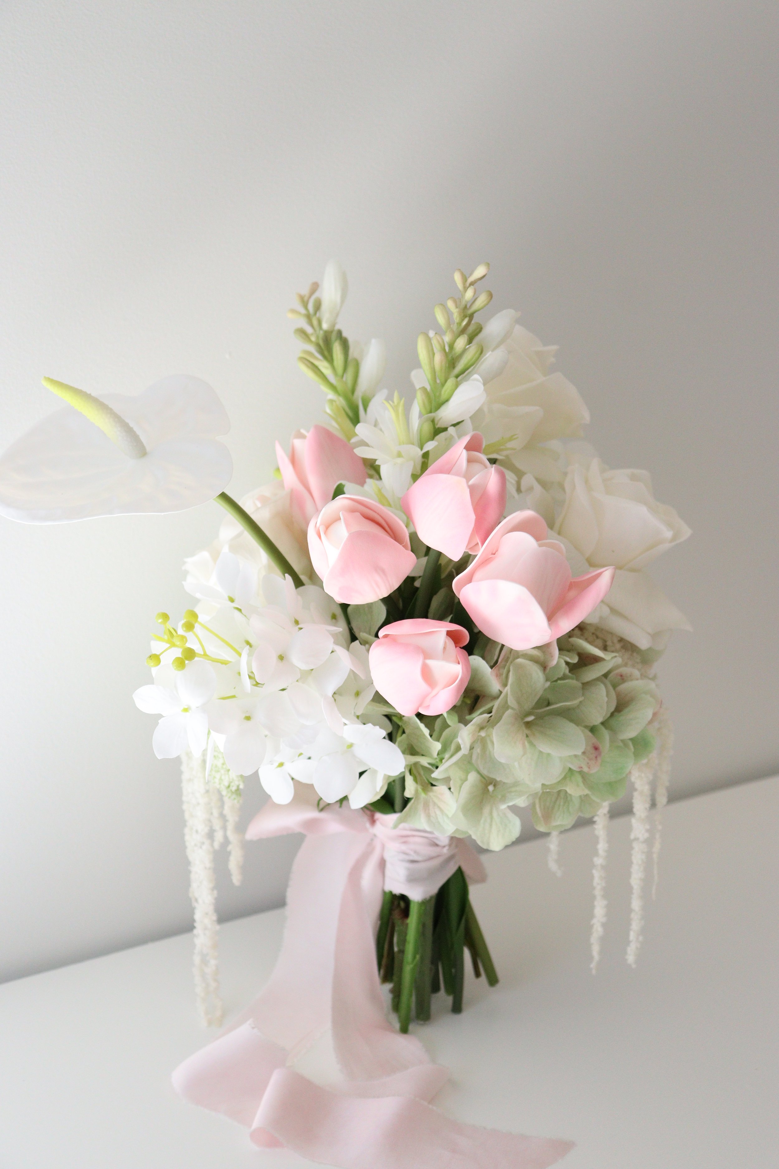Marylebone site and Pink Wedding Bouquet