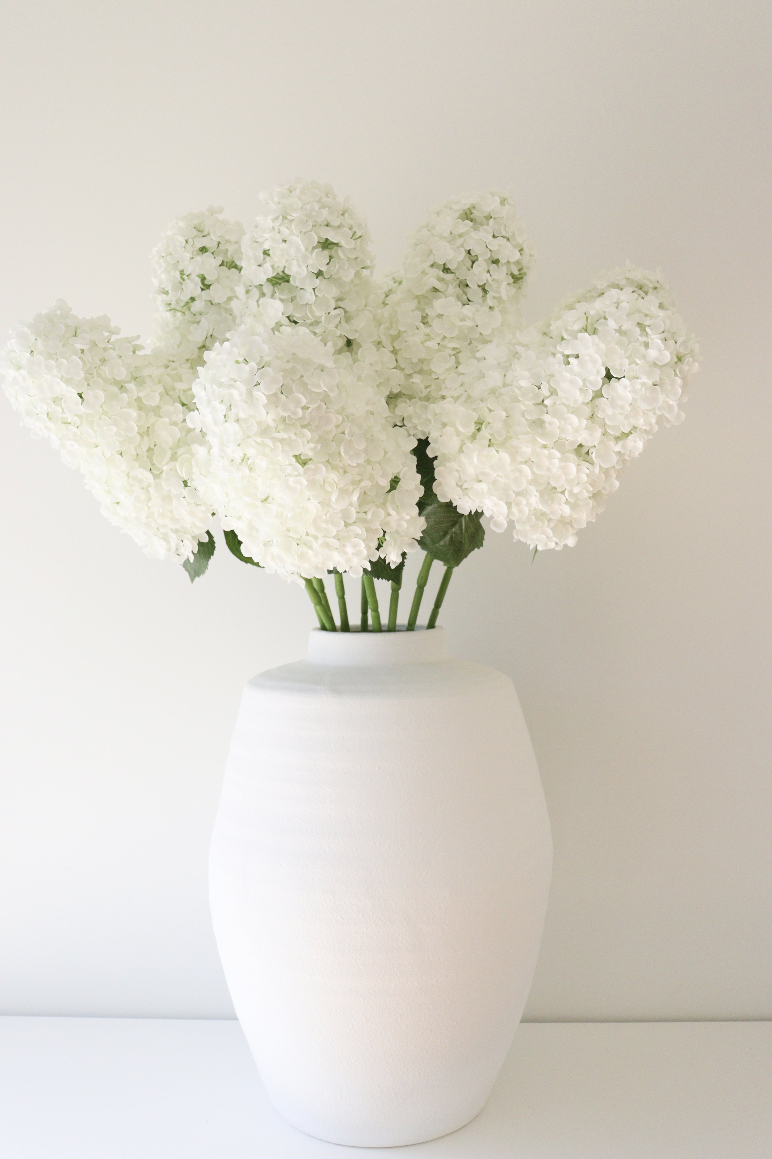 XXL White Pot Hydrangea En Masse Display