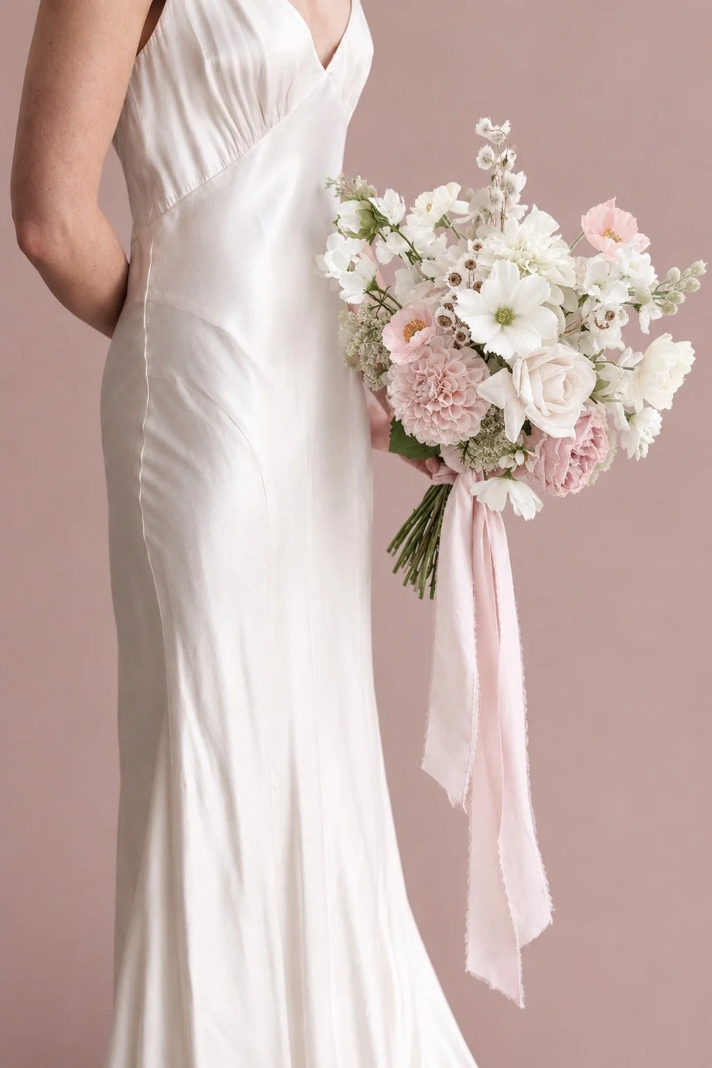 Richmond White and Pink Wedding Bouquet