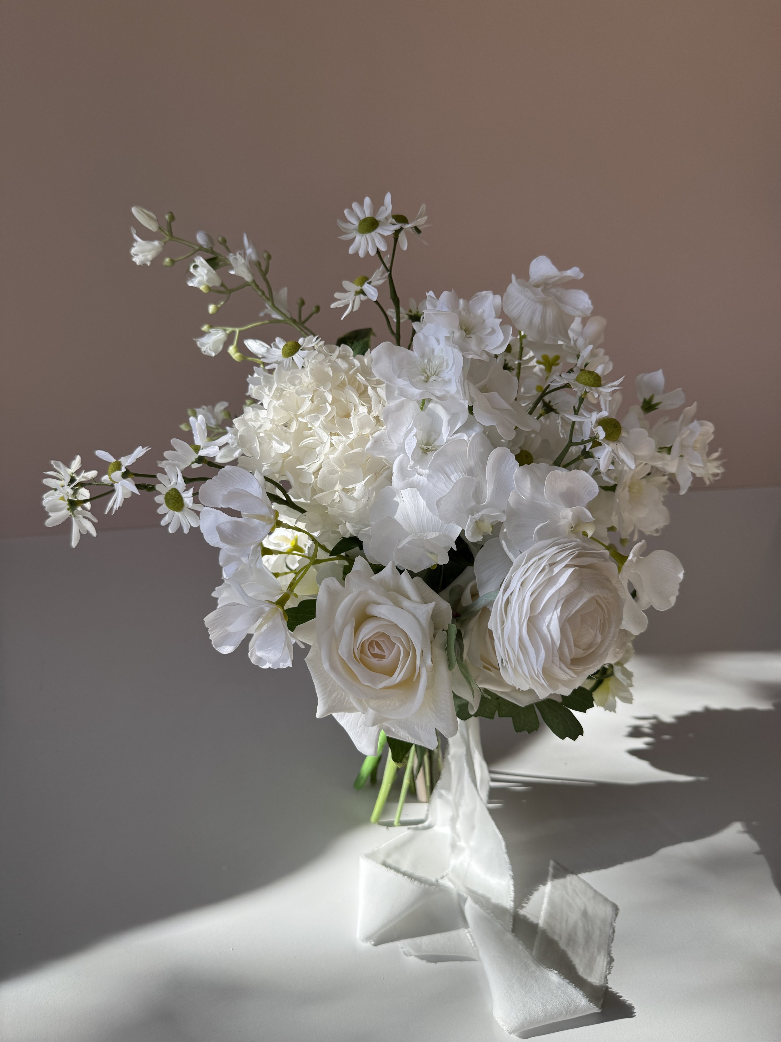 All Whites Bridal Bouquet
