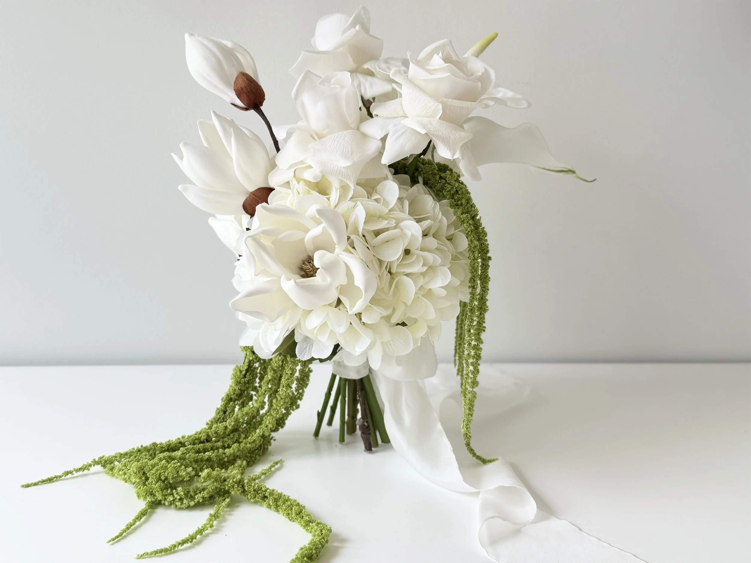 Mayfair White and Green Wedding Bouquet
