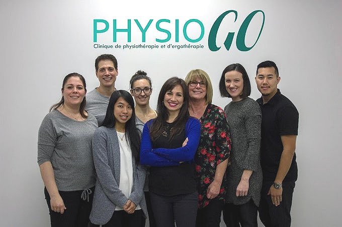 PhysioGo Clinic team in Ville-Émard, Montreal, where massage therapist and naturopath Zeina Raya also practices, near Verdun and LaSalle.