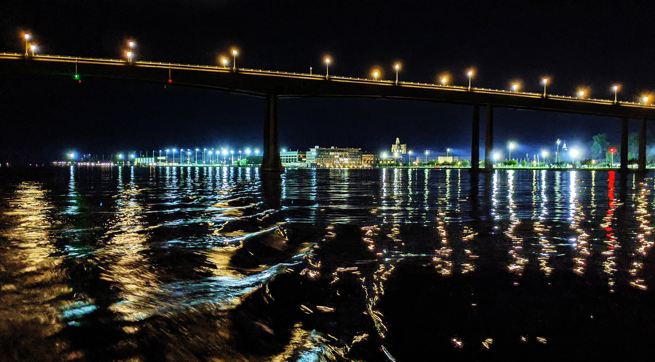 Naval Academy and Bridge at Night - HM