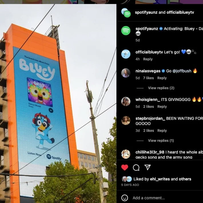 Bluey &amp; Spotify collab