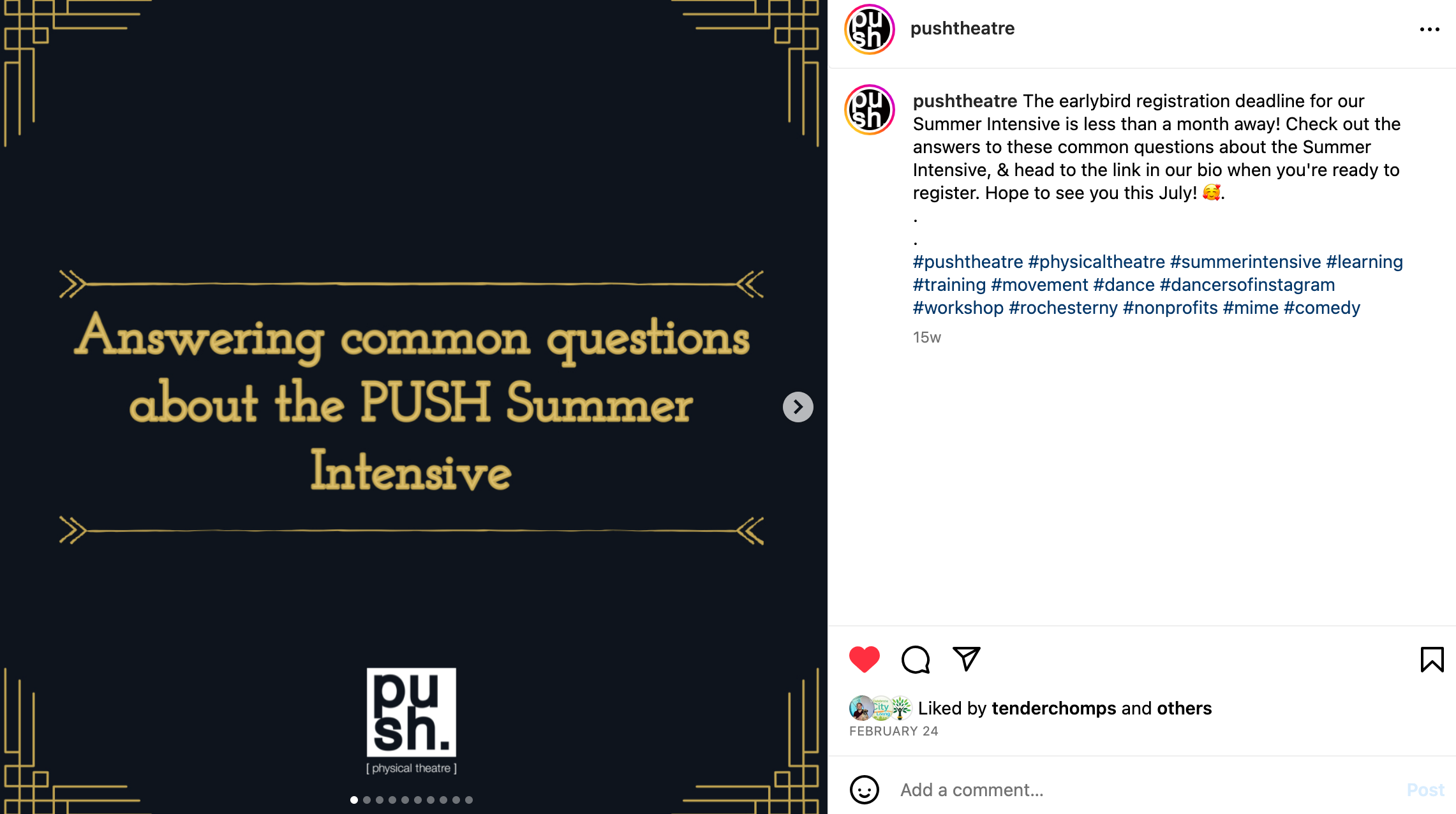 Summer Intensive for PUSH