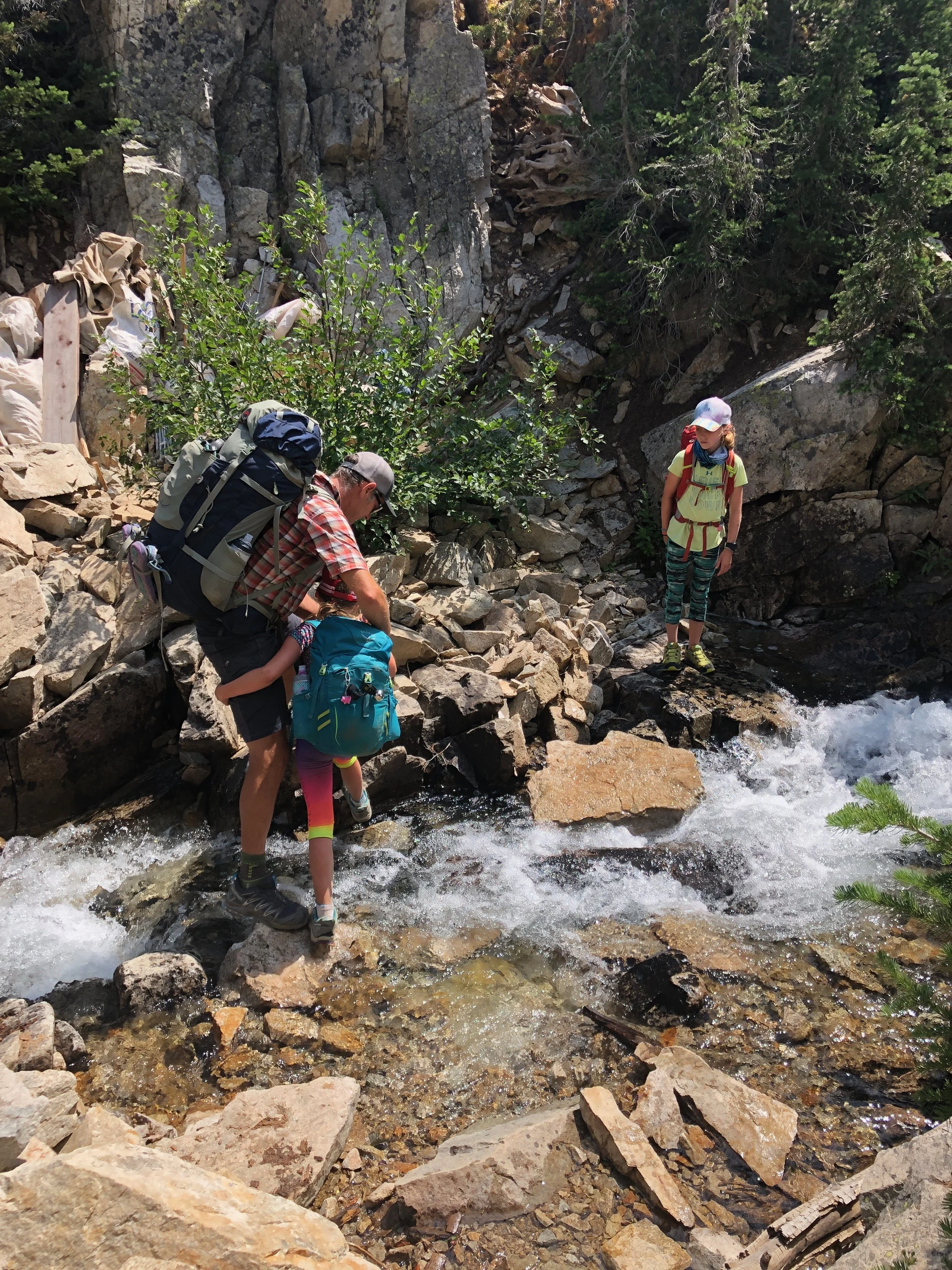 One of several creek crossings along the way.