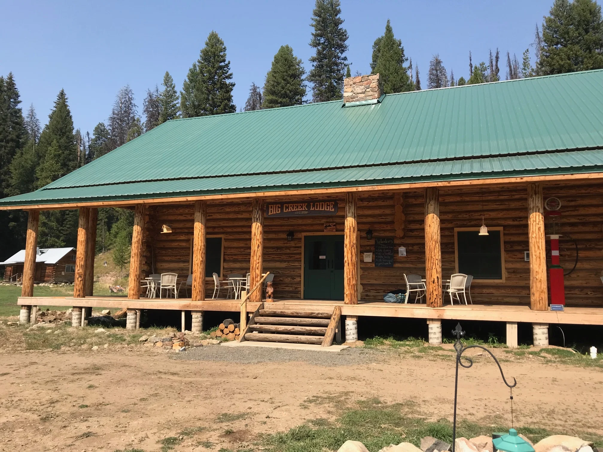 The deck of the main lodge