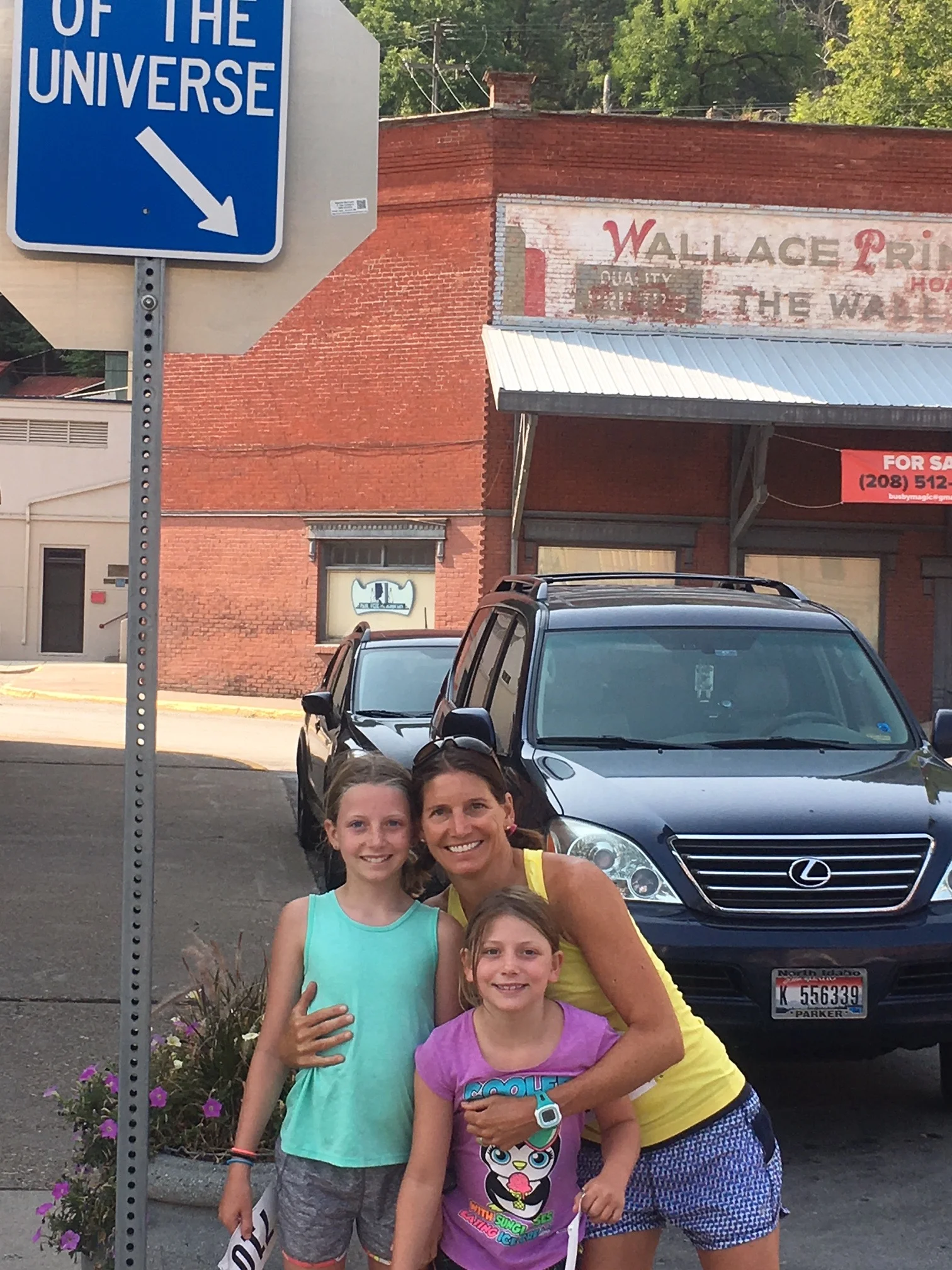 The girls and I at the "Center of the Universe"