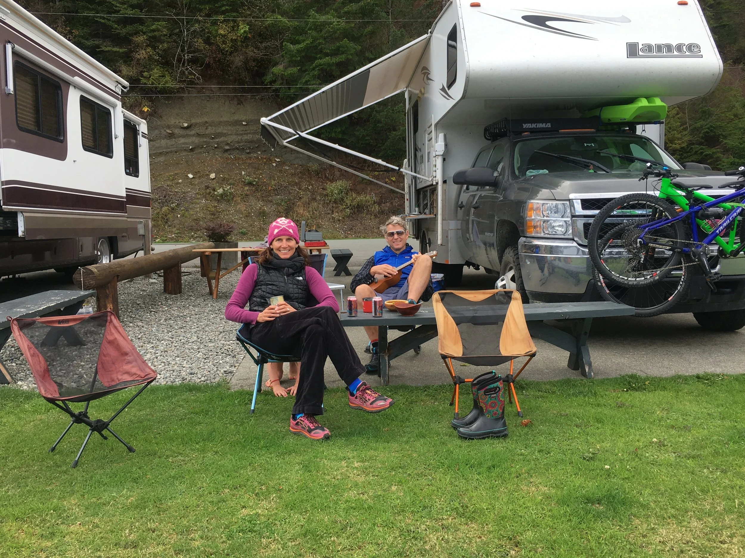 Hanging out at camp after our outing!