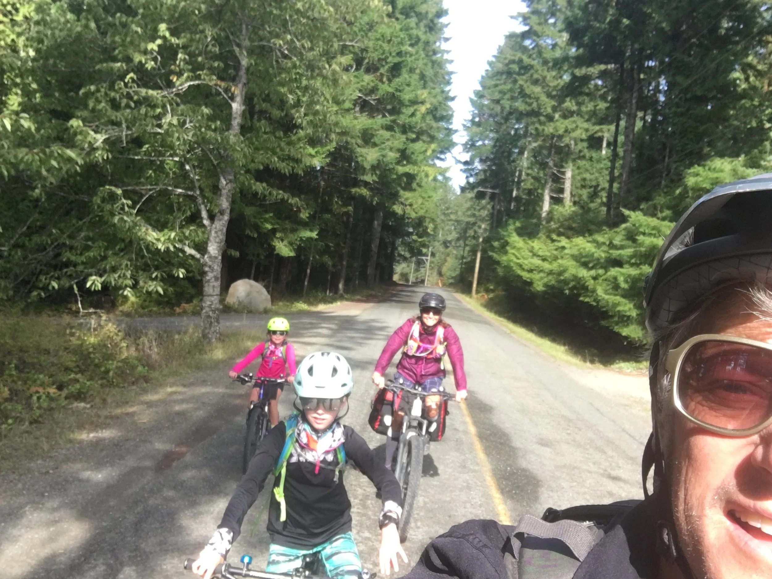 Biking on Denman Island we enjoyed rolling hills and quiet roads with few cars