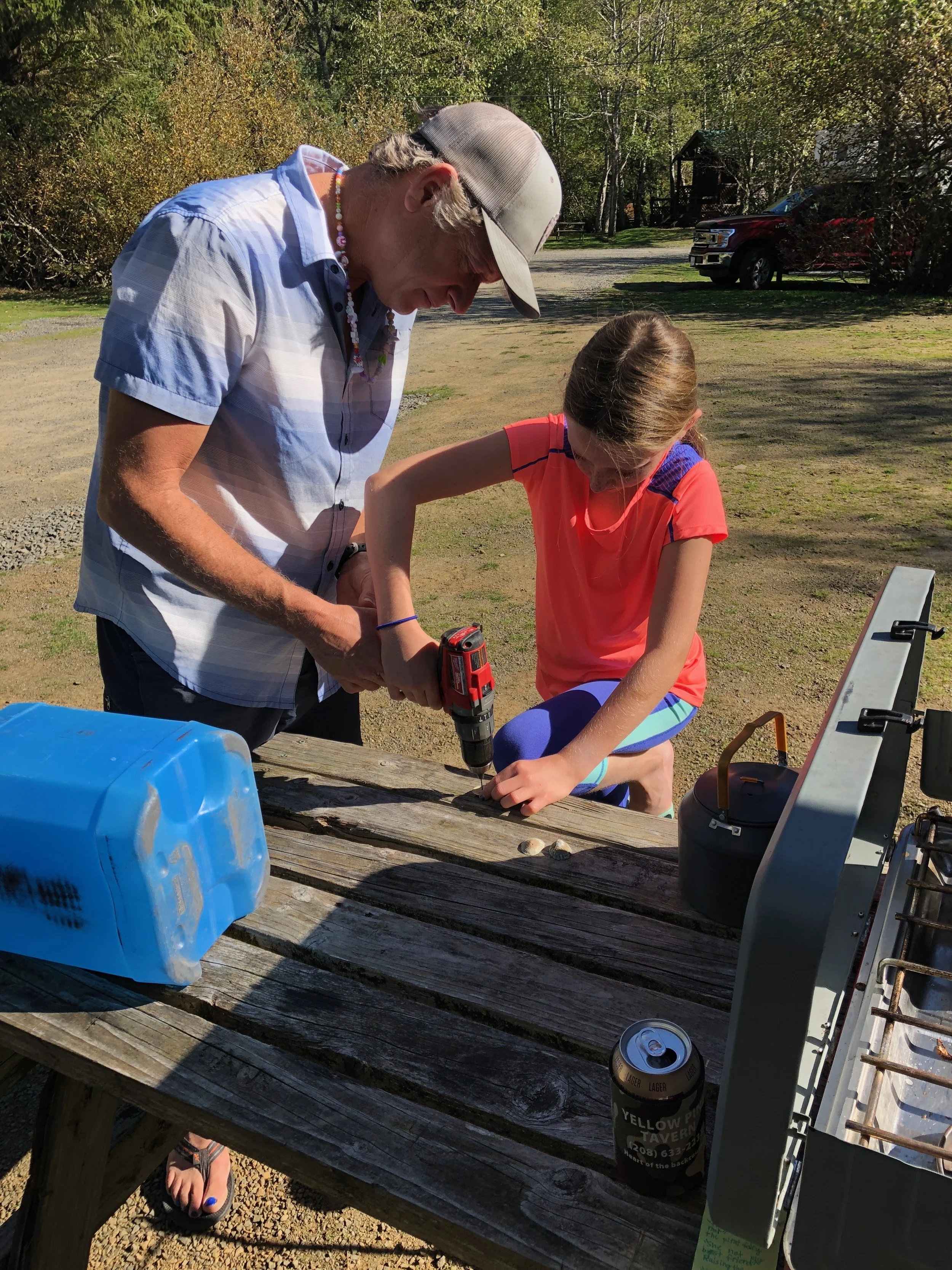 Crafting at camp