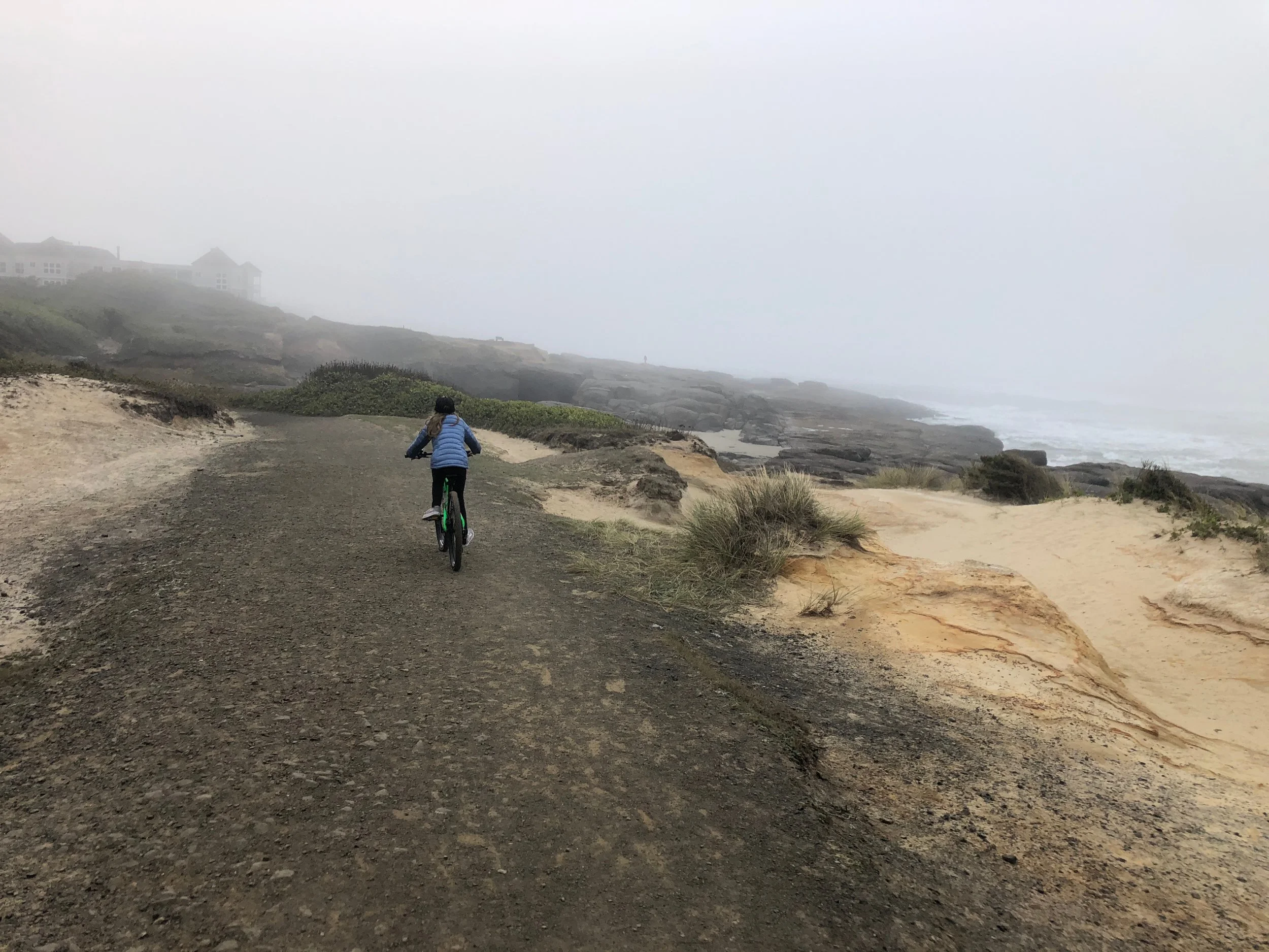 Ellie on the Oregon Coast Trail on our way to Yachats