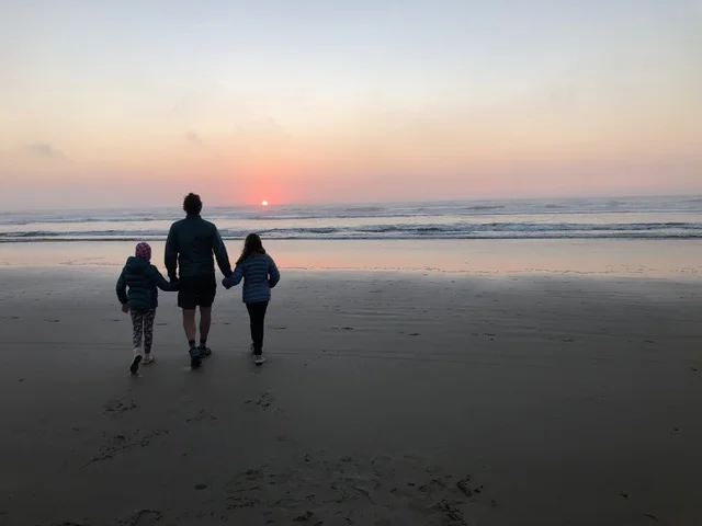 We stopped to watch the sunset o the way back