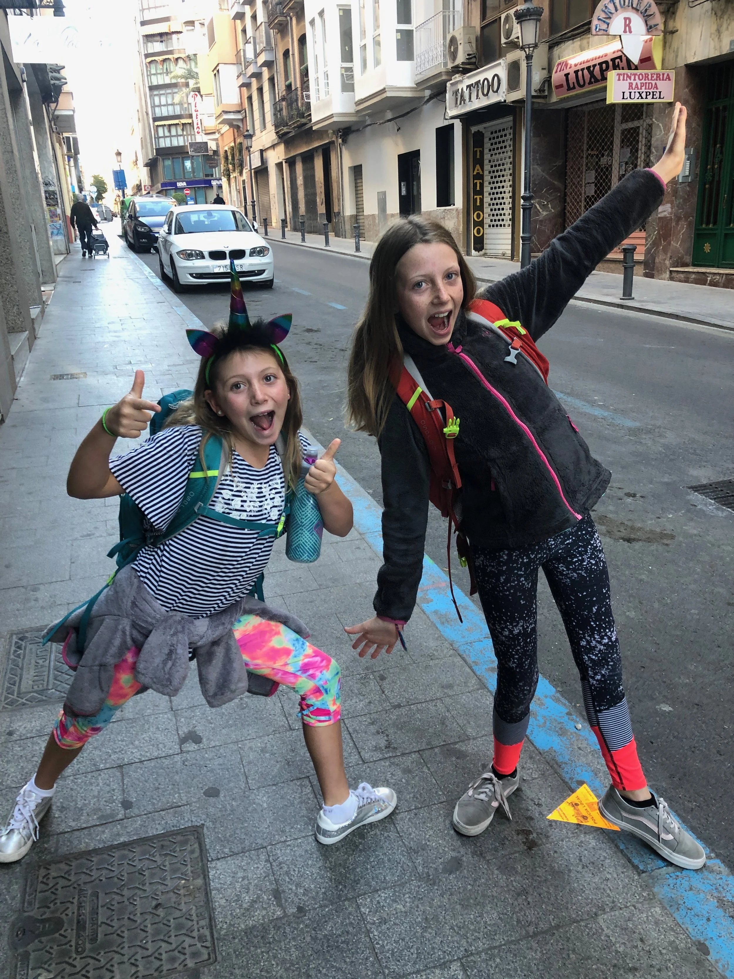 Walking to the train station in Alicante
