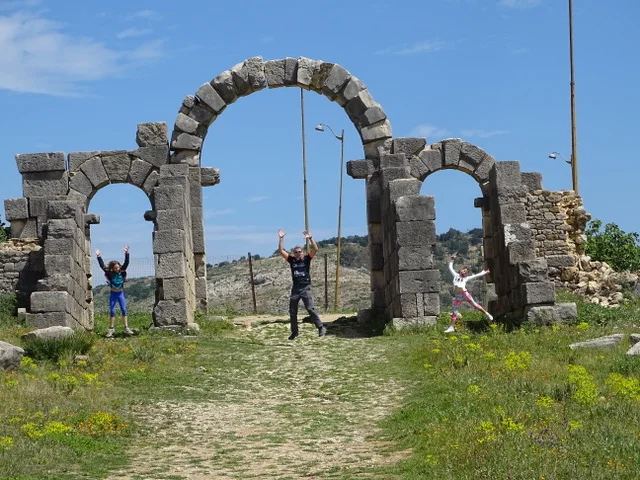 Having fun at the ruins