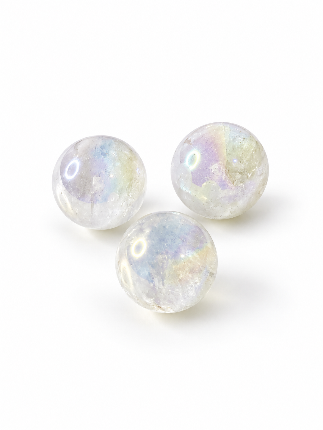 CLEAR QUARTZ ANGEL AURA SPHERE