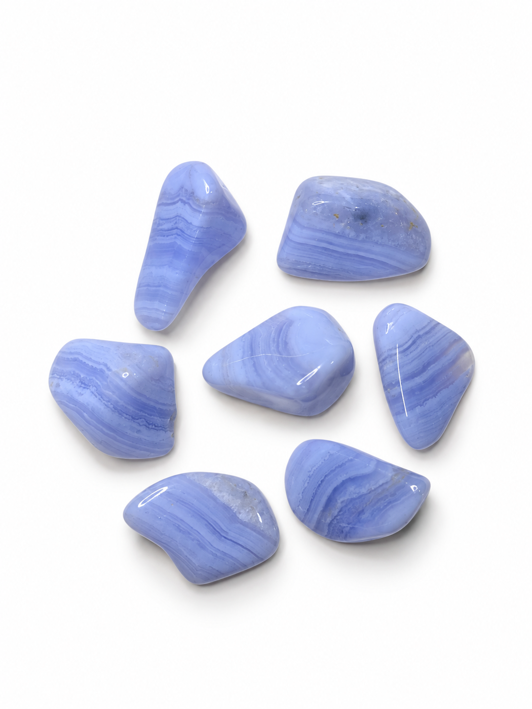 BLUE LACE AGATE TUMBLE STONE